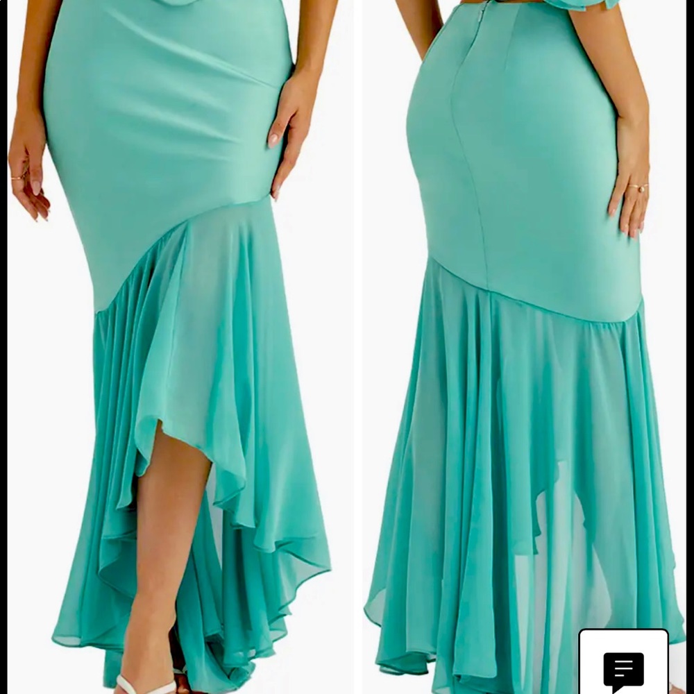 HOUSE OF CB LILA JADE RUFFLE MINI SKIRT